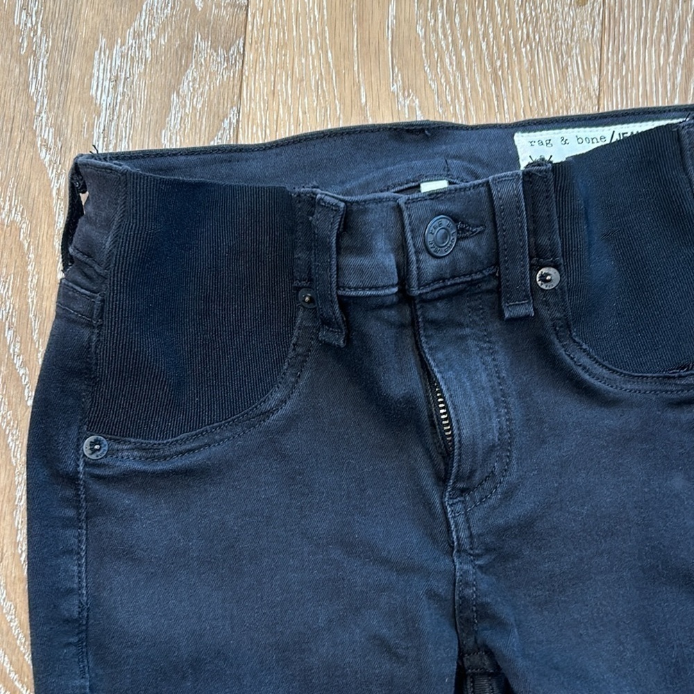 Rag & bone Distressed Black Legging Skinny Jeans - Picture 7 of 12